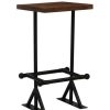 Table Haute Et Bar * | Meilleur Prix Table De Bar Bois De Recuperation Massif Marron Fonce 60X60X107 Cm Vidaxl