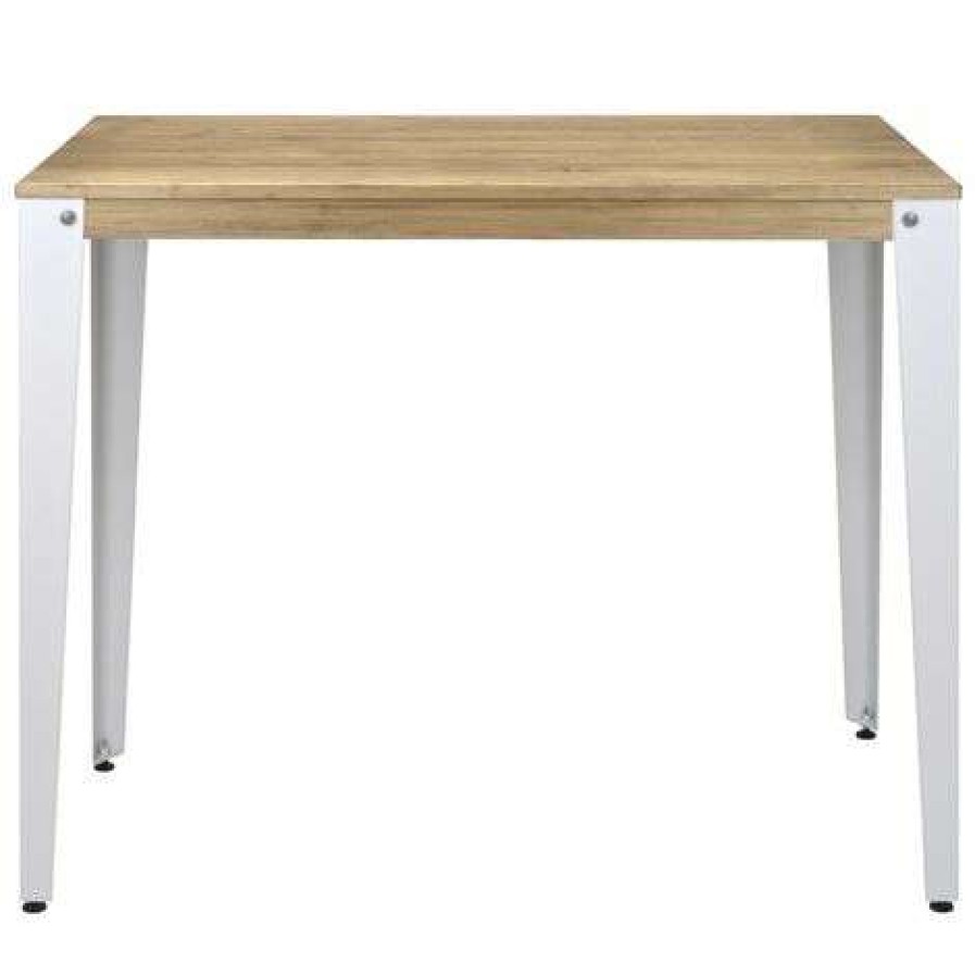 Table Haute Et Bar * | Meilleure Affaire Table Mange Debout Lunds 60X120X110Cm Blanc-Vieilli. Box Furniture Blanc