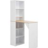 Table Haute Et Bar * | Promo Hommoo Table De Bar Avec Armoire Blanc 115 X 59 X 200 Cm Hdv22381