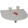 Table Haute Et Bar * | Bon Marche Decoshop26 Table Pliante Murale Demi-Ronde En Mdf Blanc Blante