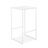 Table Haute Et Bar * | Le Moins Cher M&S Table De Bar Carree 60 102 Cm En Bois Et Metal Blanc