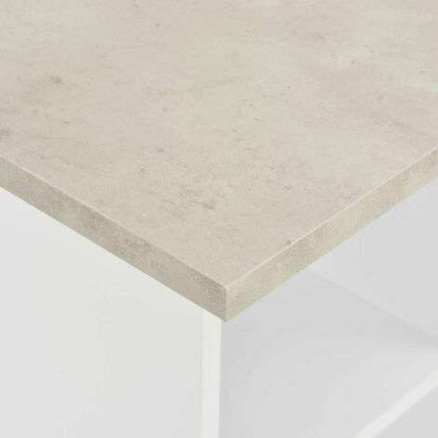 Table Haute Et Bar * | Acheter Hommoo Table De Bar Blanc 60X60X110 Cm Hdv22359