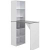 Table Haute Et Bar * | Le Moins Cher True Deal Table De Bar Avec Armoire Blanc 115 X 59 X 200 Cm