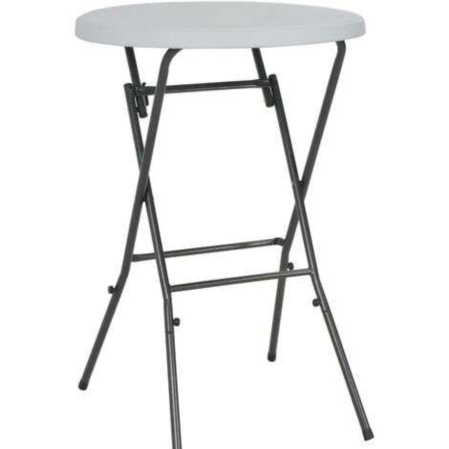 Table Haute Et Bar * | Bon Marche Fimei Table De Bar Pliante Blanc 80 X 110 Cm Pehd