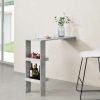 Table Haute Et Bar * | Meilleure Affaire Table De Bar Solvesborg 2 Compartiments Murale Effet Beton [En.Casa]