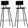 Table Haute Et Bar * | Coupon Nova Chaises De Bar En Bois Massif Recuperation Des Tabourets Noirs Divers Modeles Tabourets De Bar 2 Pcs Bois Massif De Recuperation Des Modeles : 2 Pcs