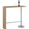 Table Haute Et Bar * | De Gros Idimex Table Haute De Bar Ricardo Mange-Debout Comptoir Pietement Metal Chrome, Plateau En Mdf Decor Chene Sonoma Chene Sonoma