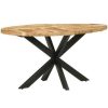 Table Haute Et Bar * | Promo Inlife Table De Salle A Manger 160X90X75 Cm Bois De Manguier Brut Brun