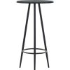 Table Haute Et Bar * | Grosses Soldes Youthup Table De Bar Noir 60 107,5 Cm Mdf Noir