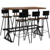 Table Haute Et Bar * | Grosses Soldes Topdeal Mobilier De Bar 7 Pcs Bois De Recuperation Massif Vdff11385_Fr