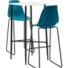 Table Haute Et Bar * | De Gros True Deal Ensemble De Bar 3 Pcs Plastique Turquoise