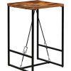 Table Haute Et Bar * | Les Meilleures Critiques De Inlife Table De Bar Bois Recycle Solide 70 X 70 X 106 Cm Brun