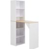 Table Haute Et Bar * | Coupon Happyshopping Table De Bar Avec Armoire Blanc 115 X 59 X 200 Cm