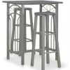 Table Haute Et Bar * | Sortie Youthup Ensemble De Bar 3 Pcs Bois Et Acier Anthracite Gris