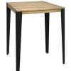 Table Haute Et Bar * | Budget Table Mange Debout Lunds 59X59X110Cm Noir-Vieilli. Box Furniture Noir