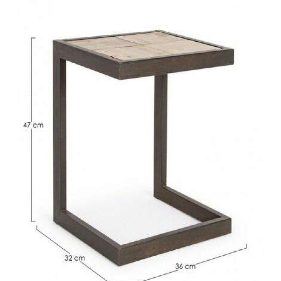 Table Haute Et Bar * | Meilleur Prix Webmarketpoint Tabouret De Bar Industriel Blocks 47H Cm