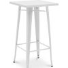 Table Haute Et Bar * | Acheter Privatefloor Table De Bar Stylix Design Industriel En Metal 100Cm- Nouvelle Edition Blanc Metal, Acier Blanc