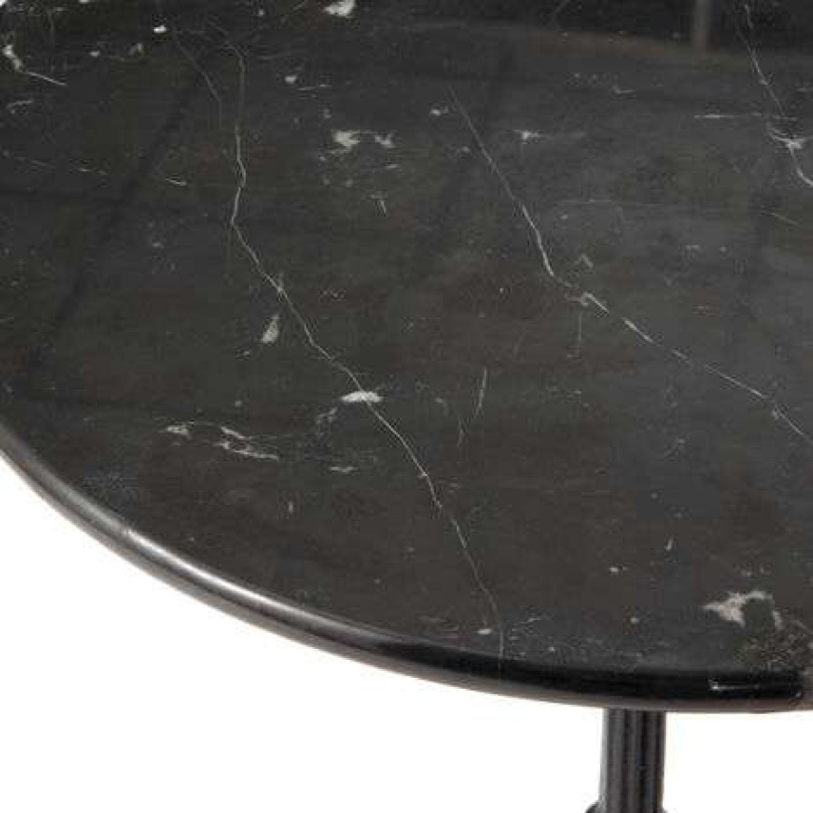 Table Haute Et Bar * | Coupon Amadeus Table Bar Gueridon Diam: 60 Cm Noir En Marbre Et En Fonte Multicolore