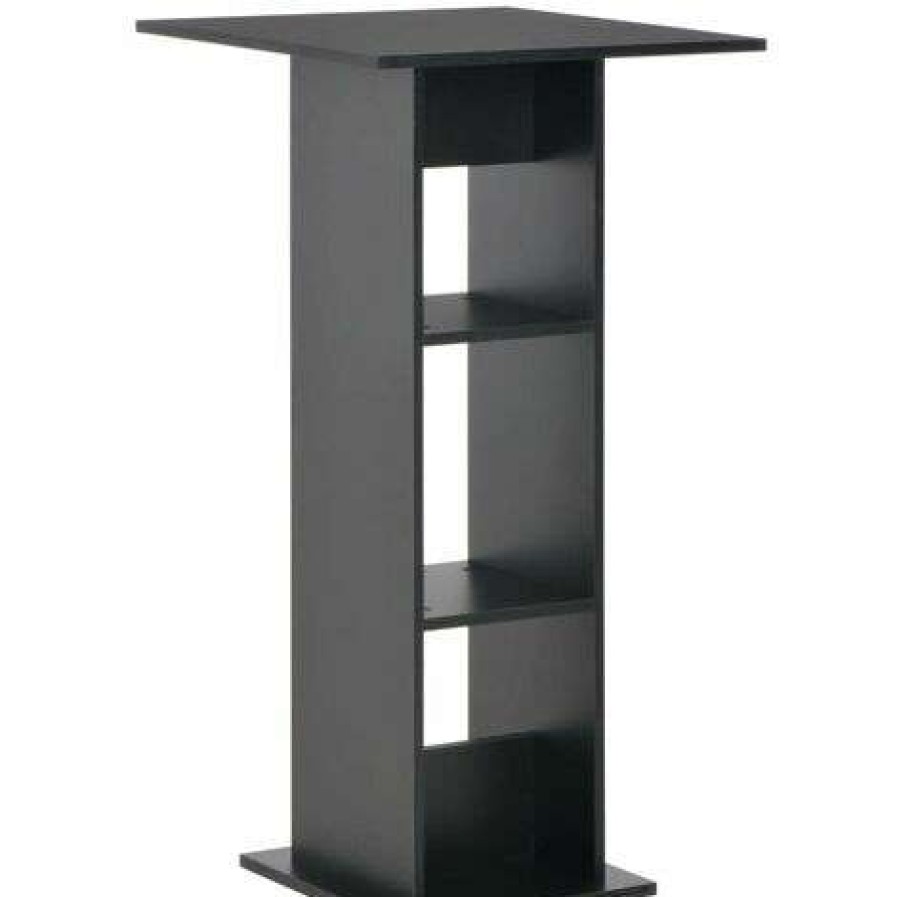 Table Haute Et Bar * | Coupon Hommoo Table De Bar Noir 60X60X110 Cm Hdv22357