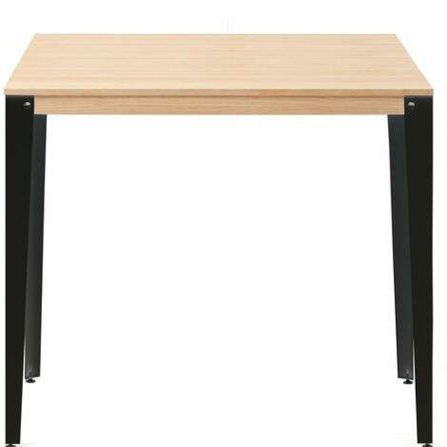 Table Haute Et Bar * | Bon Marche Table Mange Debout Lunds 60X140X110Cm Noir-Naturel. Box Furniture Noir