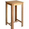 Table Haute Et Bar * | Meilleure Vente Inlife Table Et Tabourets De Bar 3 Pcs Bois D'Acacia Massif