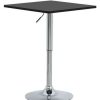 Table Haute Et Bar * | Le Moins Cher Woltu Table De Bar En Mdf Avec Pied. Table Carree. Hauteur Reglable. 60 X 60Cm. Noir