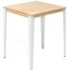 Table Haute Et Bar * | Coupon Table Mange Debout Lunds 70X70X110Cm Blanc-Naturel. Box Furniture Blanc