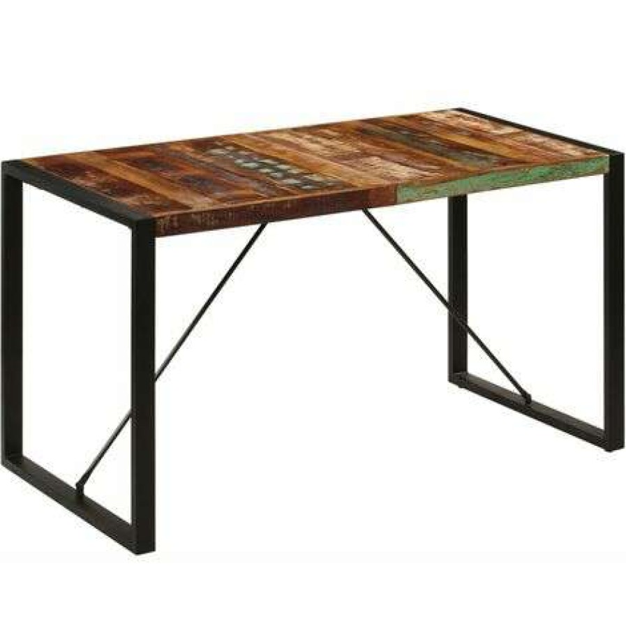 Table Haute Et Bar * | Promo Fimei Table De Salle A Manger 140X70X75Cm Bois De Recuperation Massif