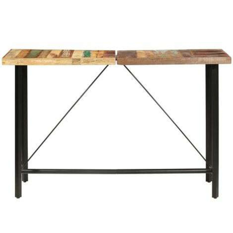 Table Haute Et Bar * | Grosses Soldes Topdeal Table De Bar 180X70X107 Cm Bois De Recuperation Solide Ff286595_Fr