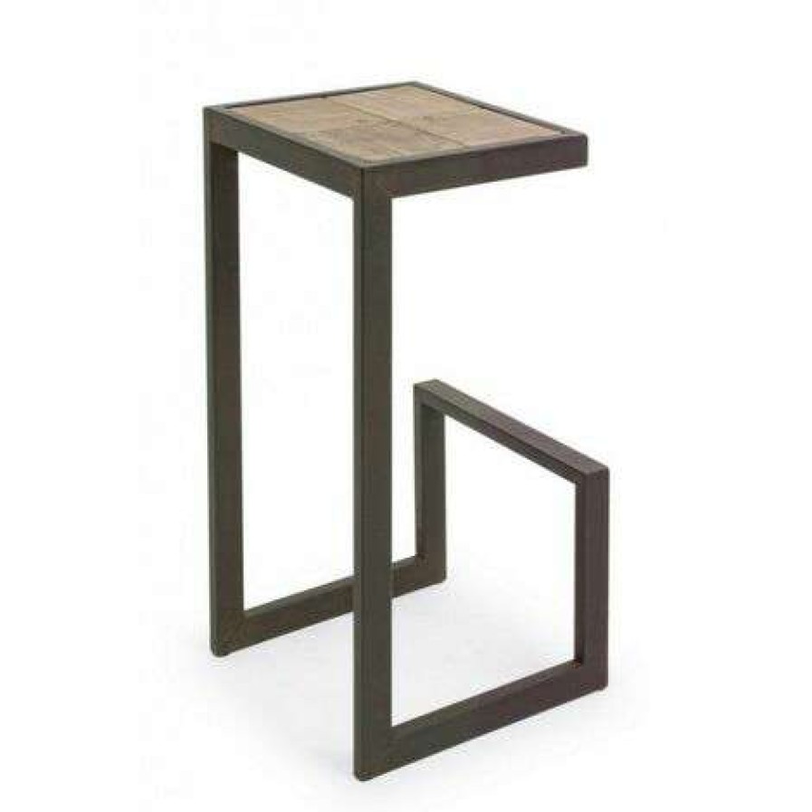 Table Haute Et Bar * | Grosses Soldes Webmarketpoint Tabouret De Bar Industriel Blocks 70H Cm