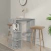 Table Haute Et Bar * | Promo Table De Bar Etagere De Rangement 100X50X101.5 Cm Sonoma Gris Vidaxl