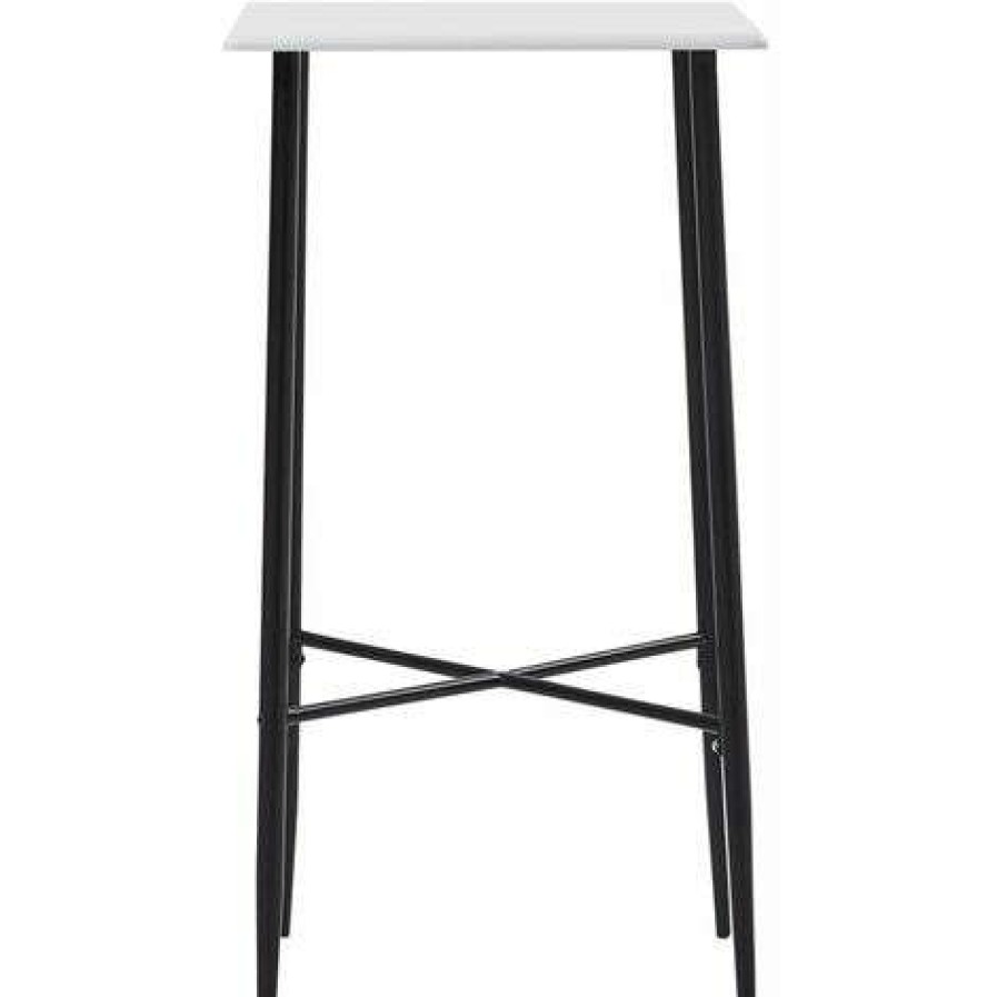 Table Haute Et Bar * | De Gros Hommoo Table De Bar Blanc 60 X 60 X 111 Cm Mdf Hdv23147