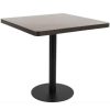 Table Haute Et Bar * | Bon Marche Happyshopping Table De Bistro Marron Fonce 80 80 Cm Mdf