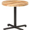 Table Haute Et Bar * | Les Meilleures Critiques De Table De Bistro Ronde O80 75 Cm Bois De Manguier Brut Vidaxl