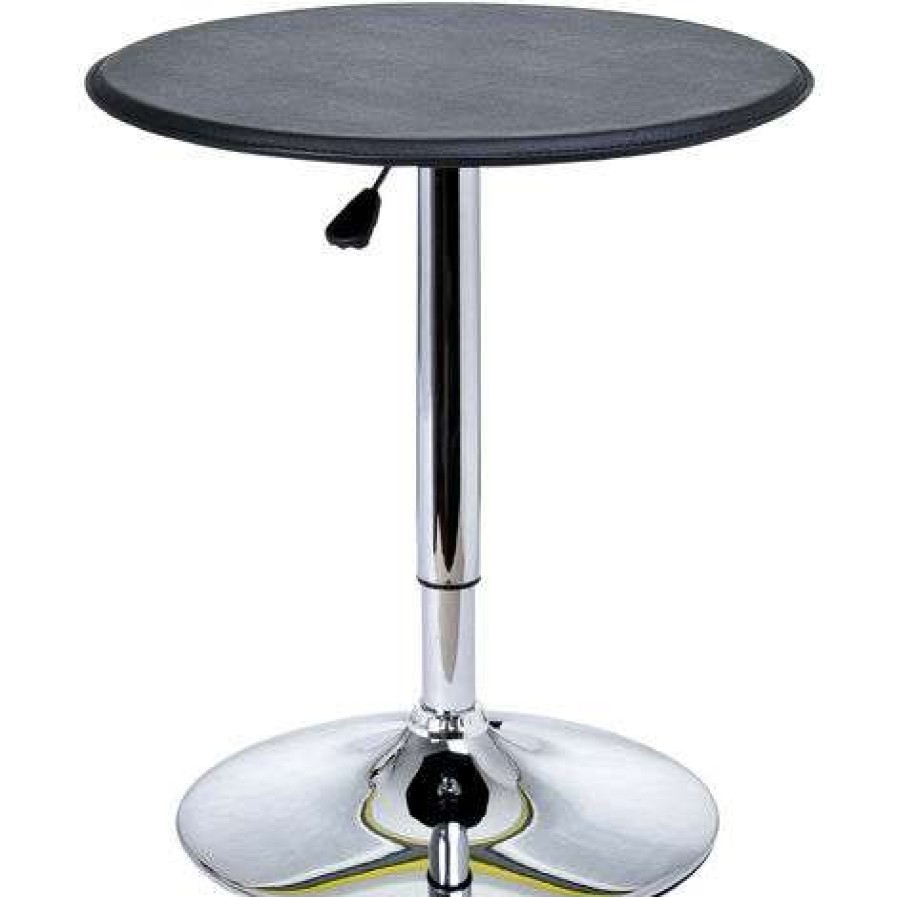 Table Haute Et Bar * | Nouveau Mh Table De Bar Contemporain Hauteur Reglable Luxura Noir