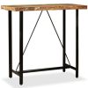 Table Haute Et Bar * | Grosses Soldes Table De Bar Bois Massif De Recuperation 120X60X107 Cm Vidaxl