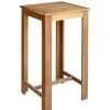 Table Haute Et Bar * | Budget Table De Bar Bois D'Acacia Solide 60X60X105 Cm Vidaxl