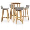 Table Haute Et Bar * | Meilleure Vente Youthup Mobilier A D?Ner D'Exterieur 5 Pcs Bois D'Acacia Solide Brun