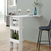 Table Haute Et Bar * | Promo Table De Bar Bromolla 120 X 45 X 106 Cm Blanc [En.Casa]