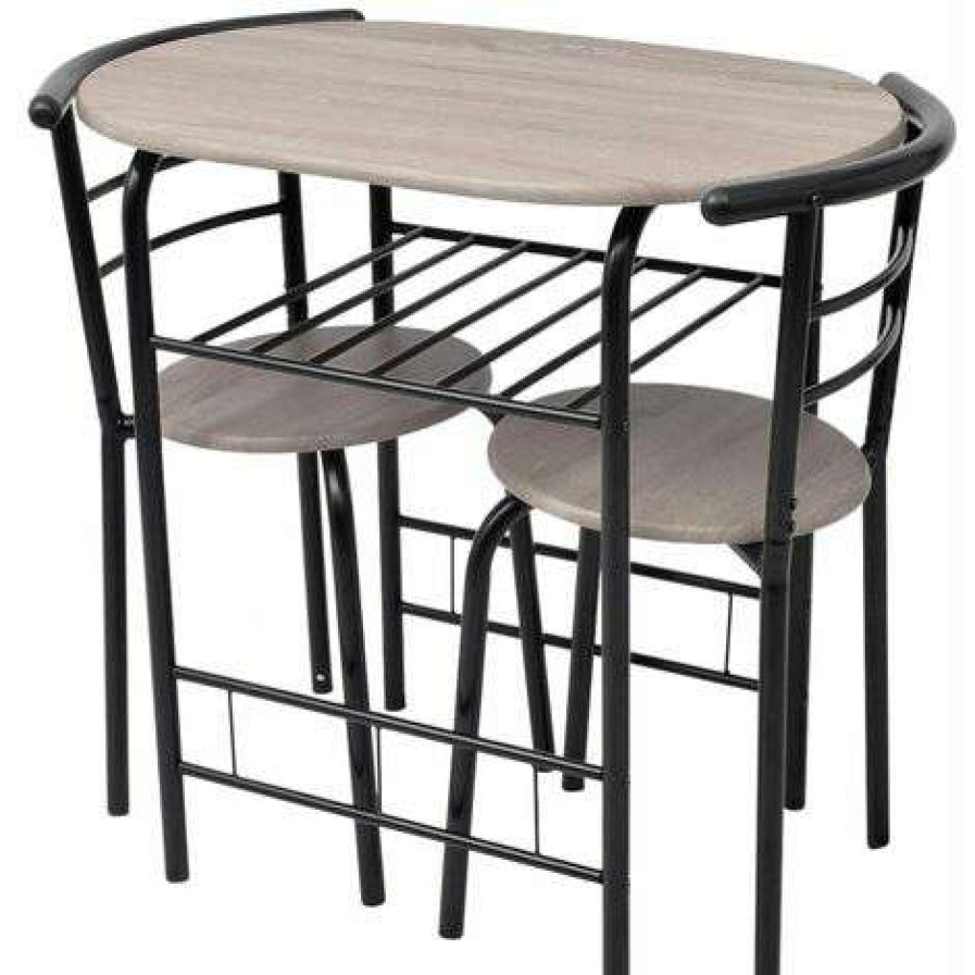 Table Haute Et Bar * | Grosses Soldes Hommoo Ensemble De Meuble Pour Salle A Manger Mdf Hdv09584